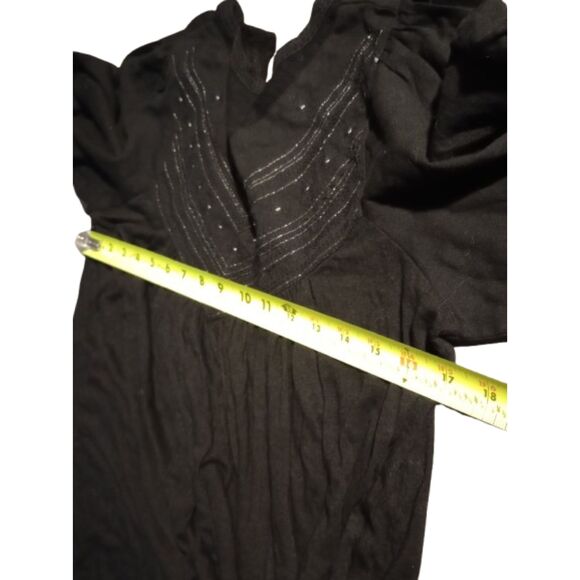 Lucky Brand Women's Size Small Black Blouson Pull over Blouse - Picture 4 of 5